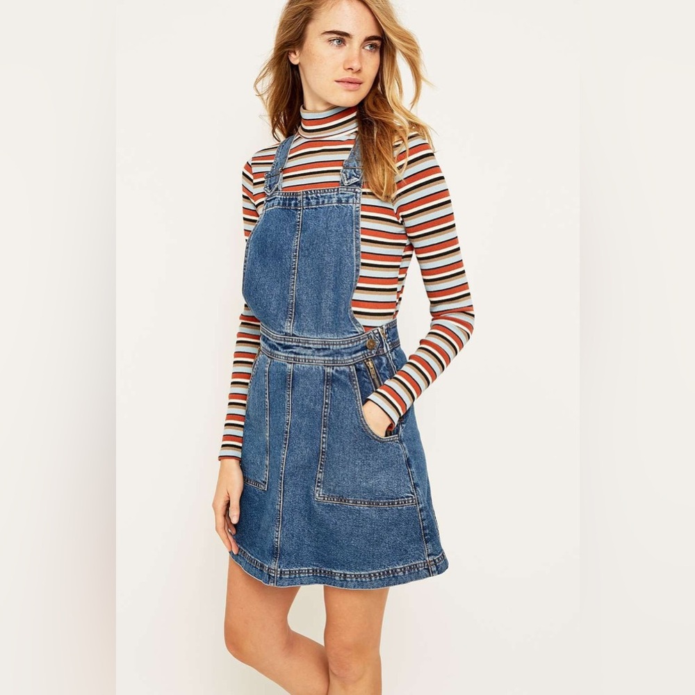 Cooperative Blue Denim Overall Dress S